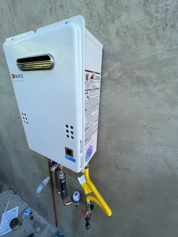 Tankless water heater installation for Yates homes